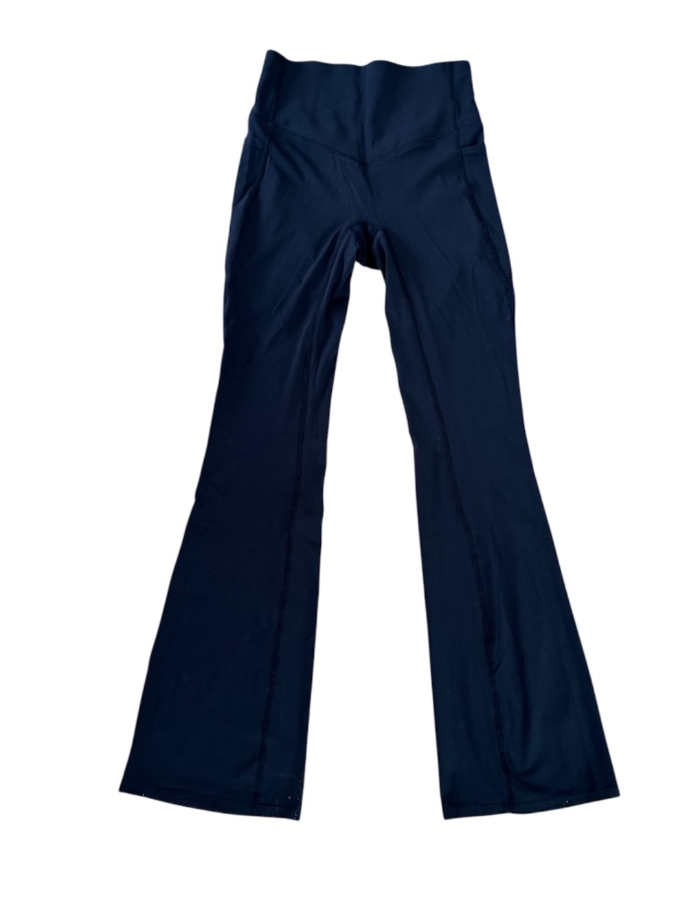 Halara Women's Regular Navy Blue High-Waist Flare Leg Workout Pants Sz S GUC